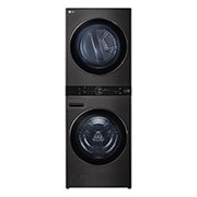 LG Single Unit Front Load 25/20kg LG WashTower™ with Centre Control™, Black Steel color, Front_LightOff, WT2520BRK, thumbnail 2